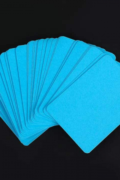 10 Pre-cut Cards (Blue)