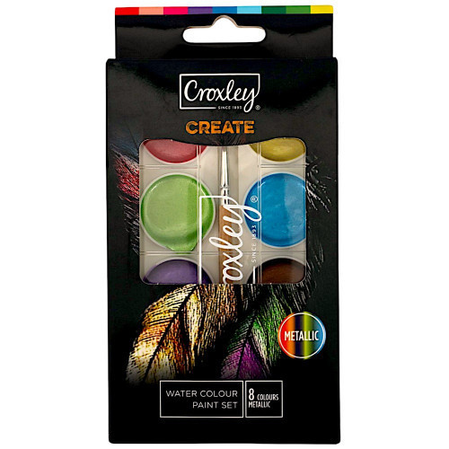 8 Metallic Colour Paint Set